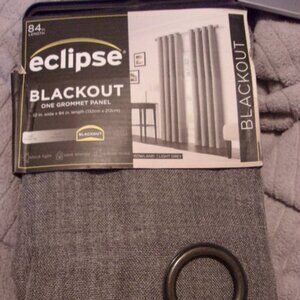 Eclipse  light grey Blackout Curtain Panels Set of 2 52" x 84" New